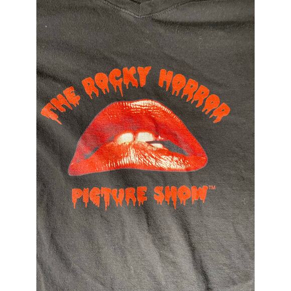 Rocky Horror Picture Show Lips Tee Black V-Neck Women’s M - Picture 5 of 6